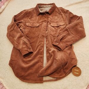 Willow boutique reversible shacket  burnt orange pink